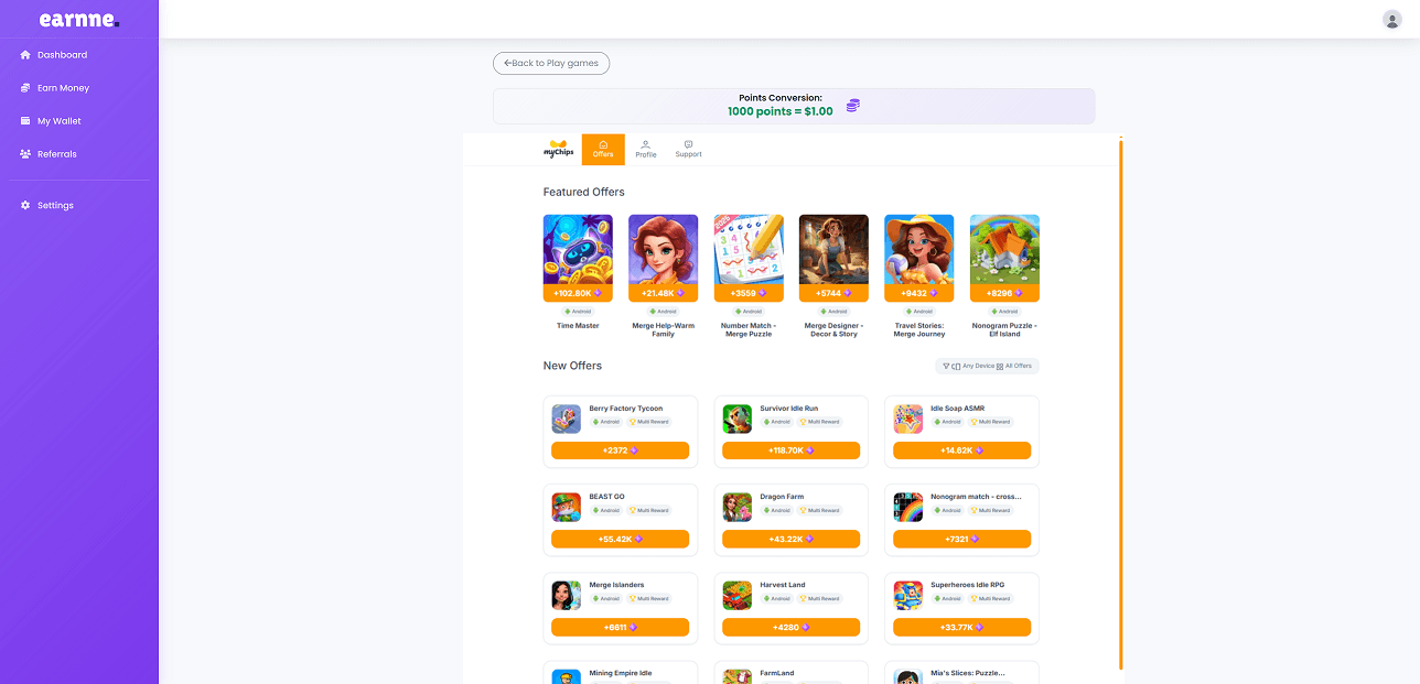 MyChips on Earnne - Legitimate gaming partner with real payment processing