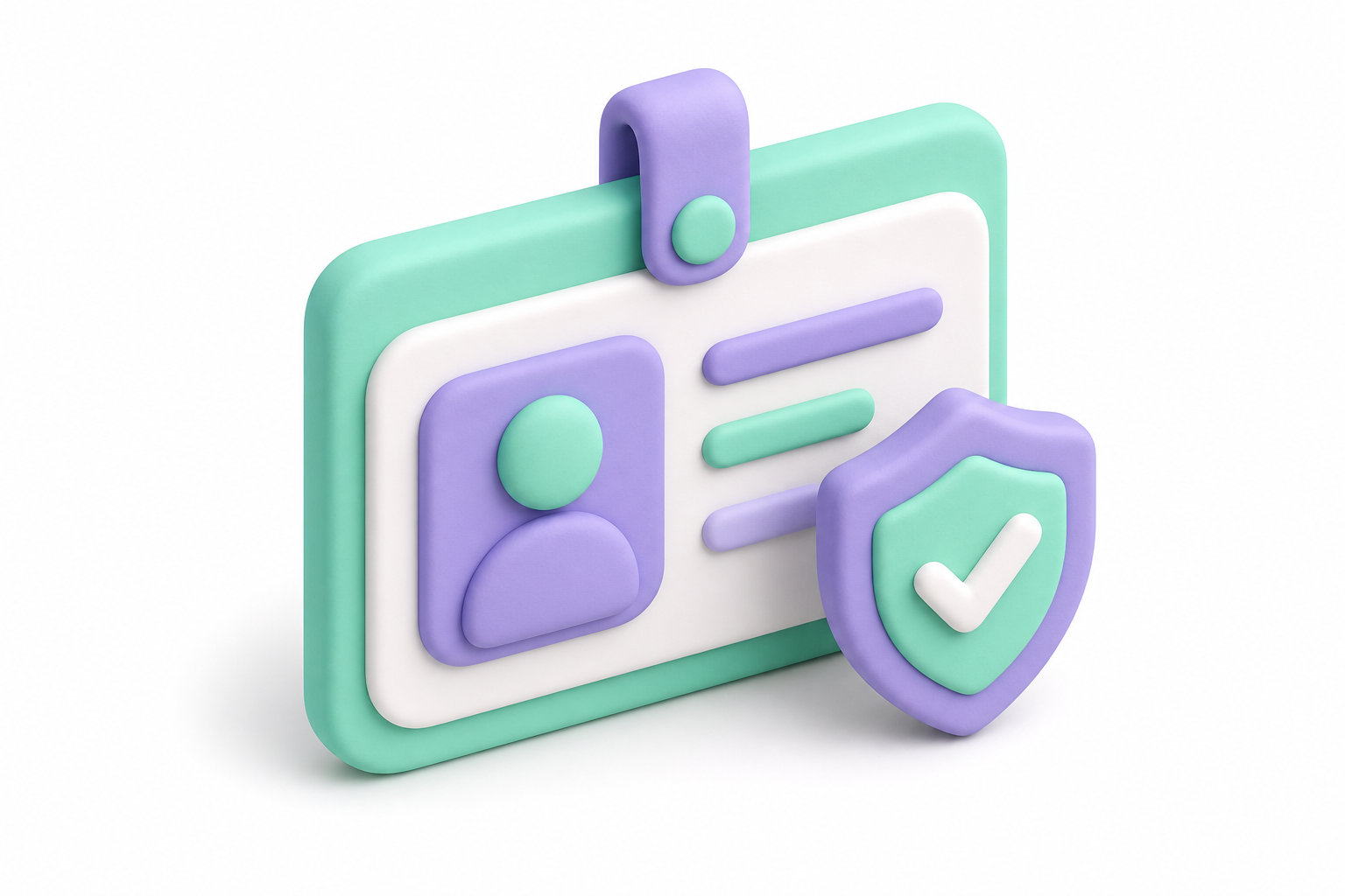 3D ID card with verification shield for survey site KYC checks