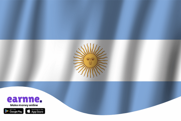 Earnne app available in the Argentina with rewards and online earning opportunities