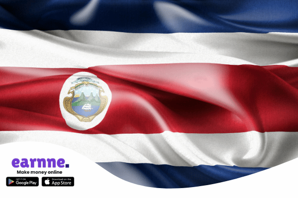 Earnne app available in the Costa Rica with rewards and online earning opportunities