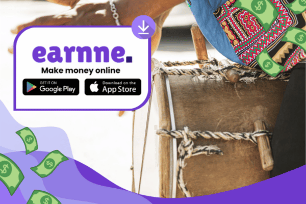 Earnne app showing remote work options in El Progreso, Honduras including games, surveys, and microtasks