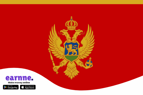 Earnne app available in the Montenegro with rewards and online earning opportunities
