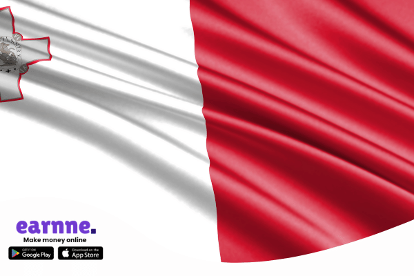Додаток Earnne доступний у Malta з винагородами та можливостями онлайн-заробітку