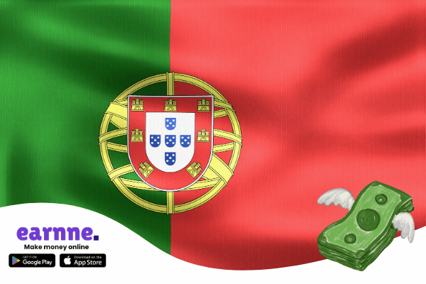 Earnne app available in the Portugal with rewards and online earning opportunities