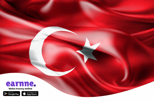 Earnne app available in the Turkey with rewards and online earning opportunities