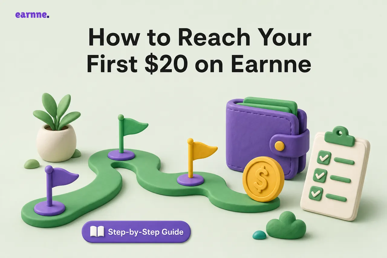 Como alcançar seus primeiros $ 20 no Earnne