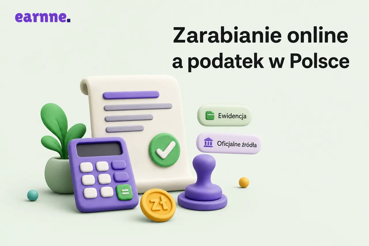 Infografika: zarabianie online a podatek w Polsce
