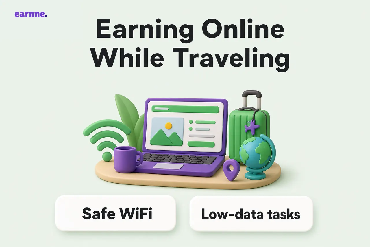 Ganhar online enquanto viaja