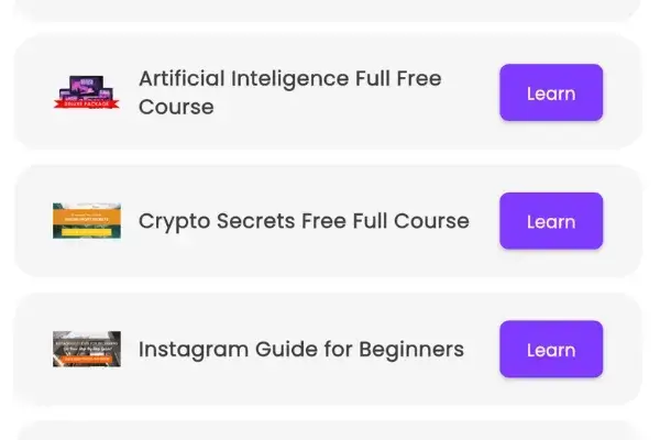 Learn courses to earn