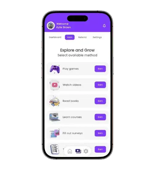 Earnne earning opportunities and content library