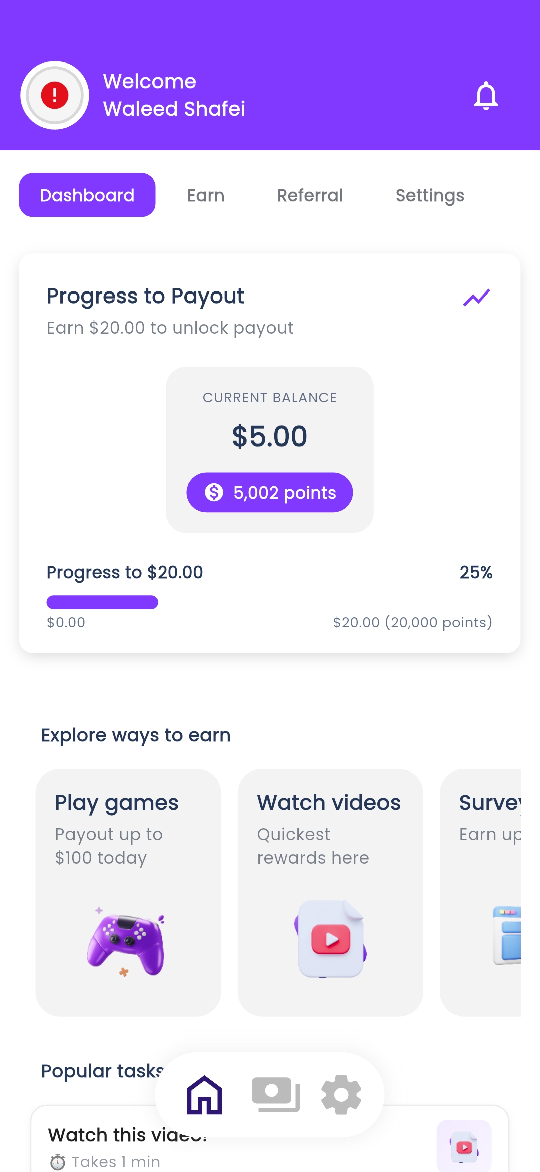 Earnne app payment proof